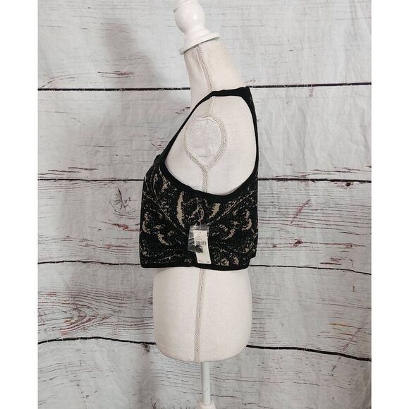 Anthropologie Maeve Crop Zip Up Halter Sweater Size Large NWT - Picture 6 of 9